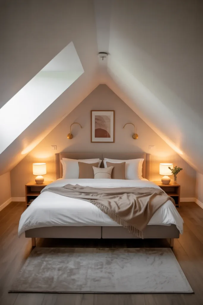Place the Bed Under the Lowest Slope - Attic Bedroom Ideas
