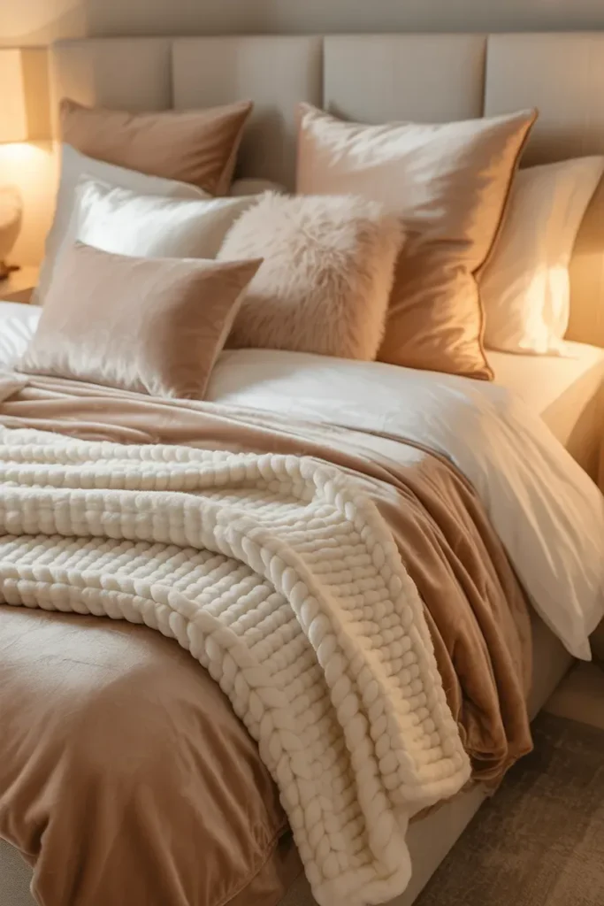 Plush Bedding With Soft Textures