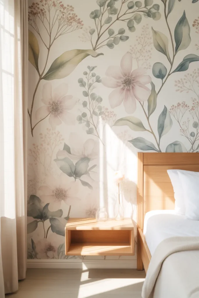 Scandinavian-Inspired Floral Wallpaper - Flower Wallpaper Ideas