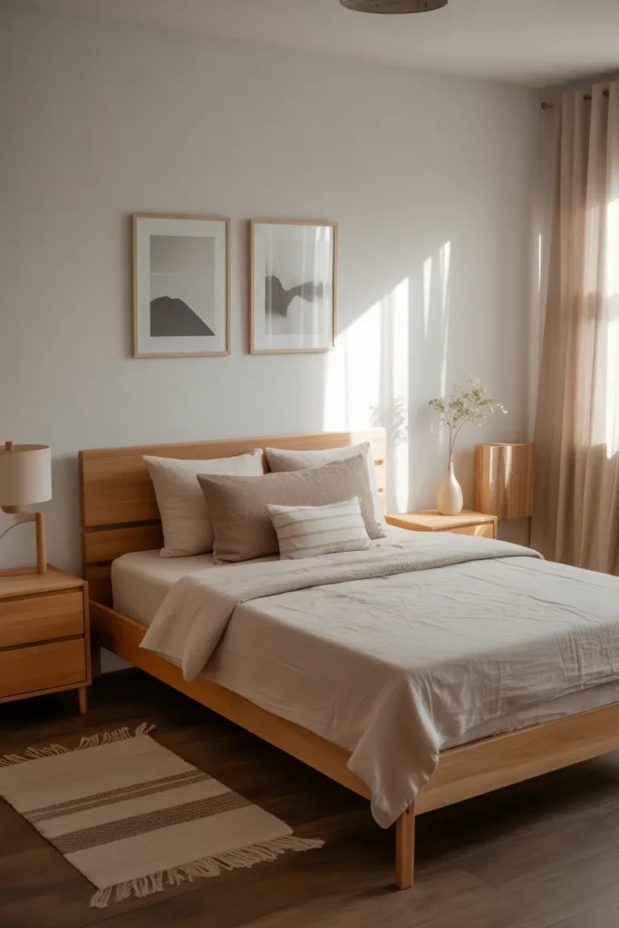 Simple Wooden Twin Bed Frame - Twin Bed Ideas for Small Rooms