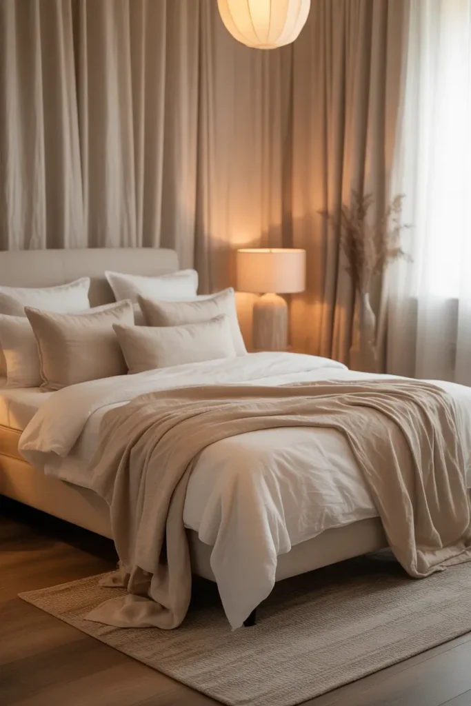 Soft Neutral Color Palette - Romantic Bedroom Ideas