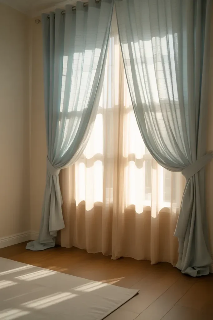 Sweet Blue Curtains - Baby Boy Nursery Ideas