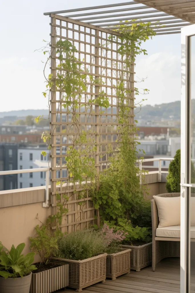 Trellis With Climbing Vines