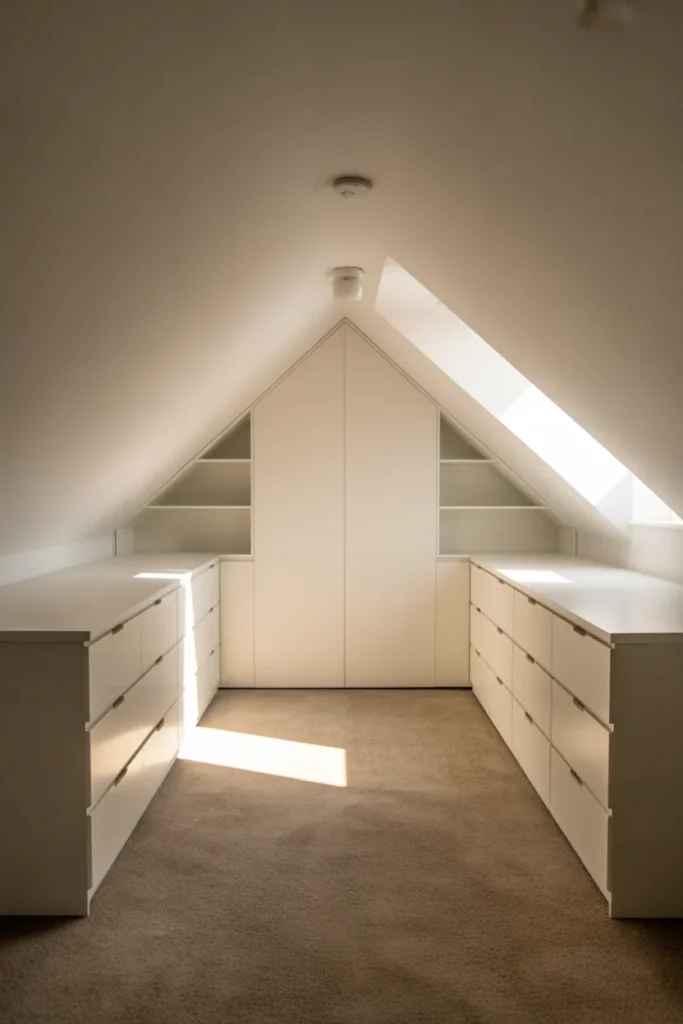 Use Built-In Storage Along the Knee Walls