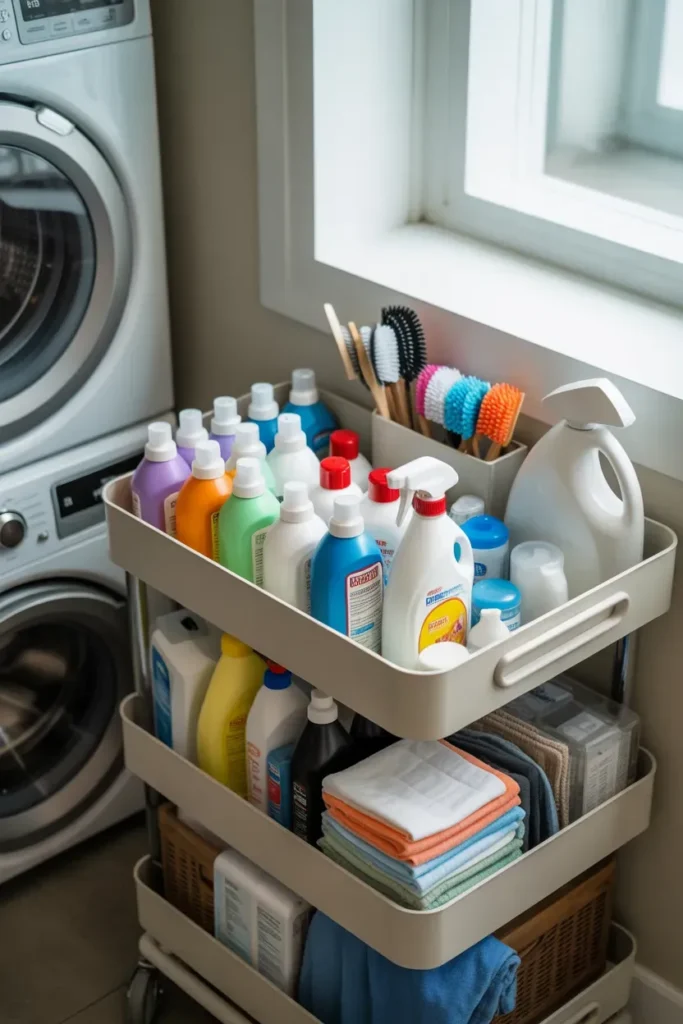 Use a Compact Rolling Cart