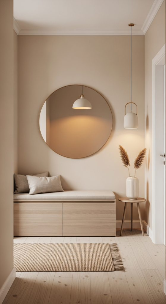 Calm Beige Entryway Design