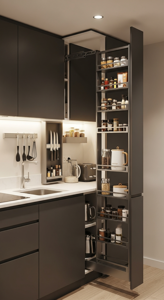 Pull-Out Pantry Cabinets