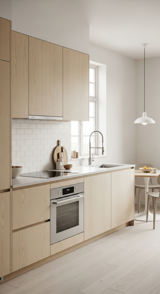 Minimalist Hardware and Handles - Small Kitchen Ideas