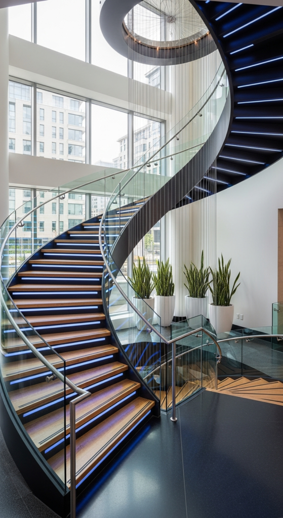 Spiral Staircase With Modern Twist - Creative Staircase Ideas