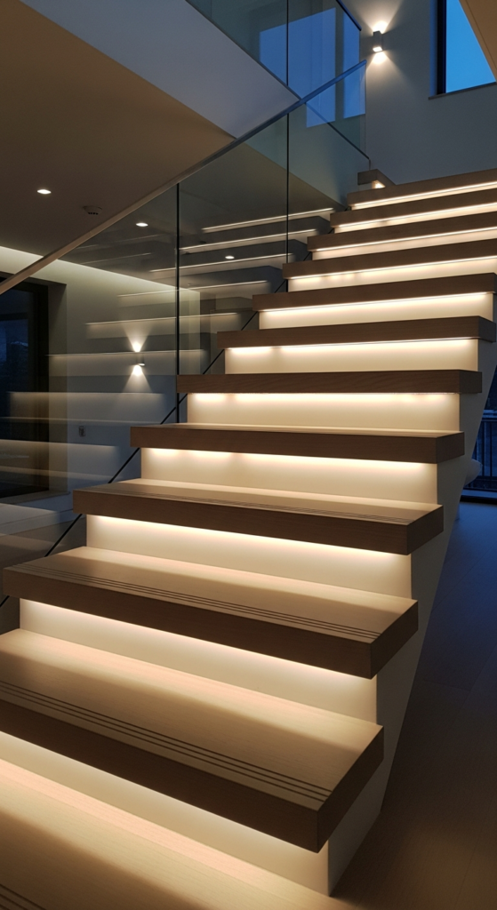Staircase With Integrated Lighting
