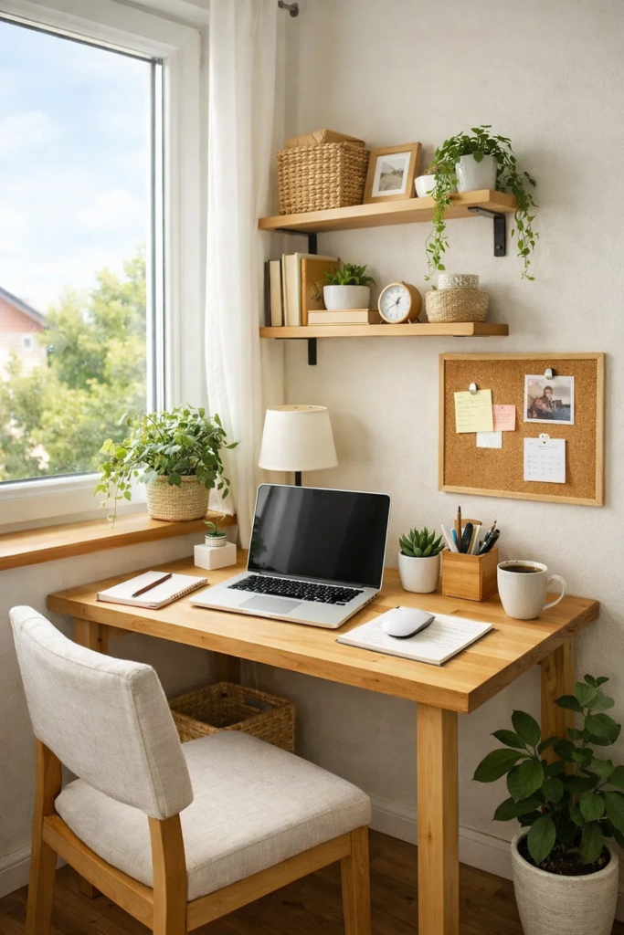 Window-Facing Desk for Natural Light
