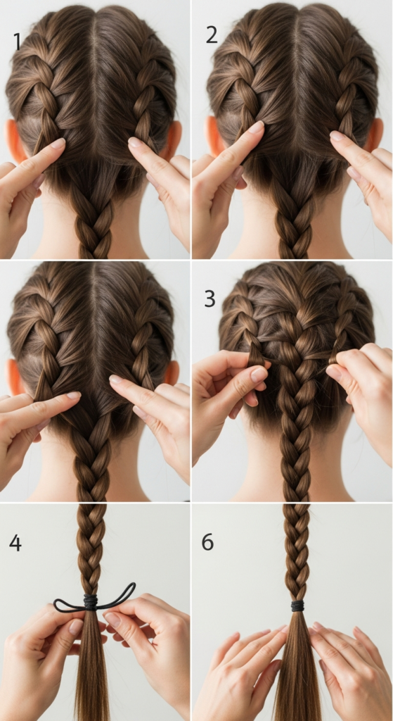 Classic Three-Strand Braid - braid styles for beginners