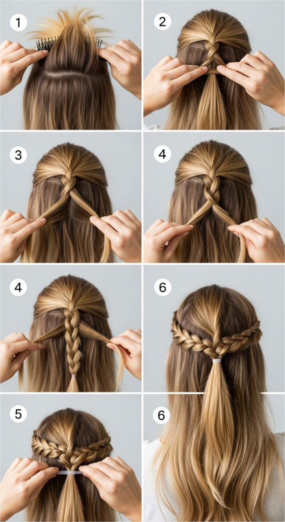 Half-Up Simple Braid