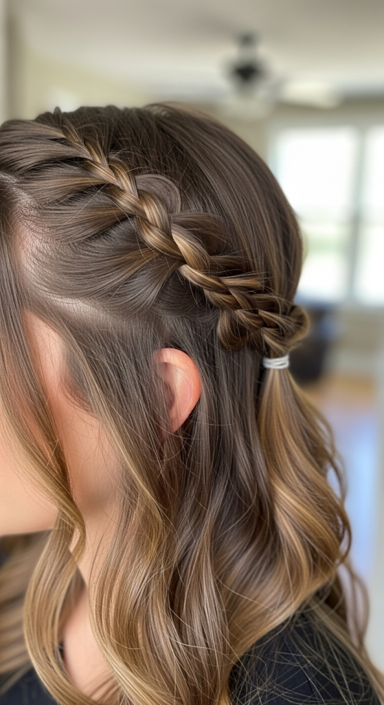Accent Braids for Partial Styling