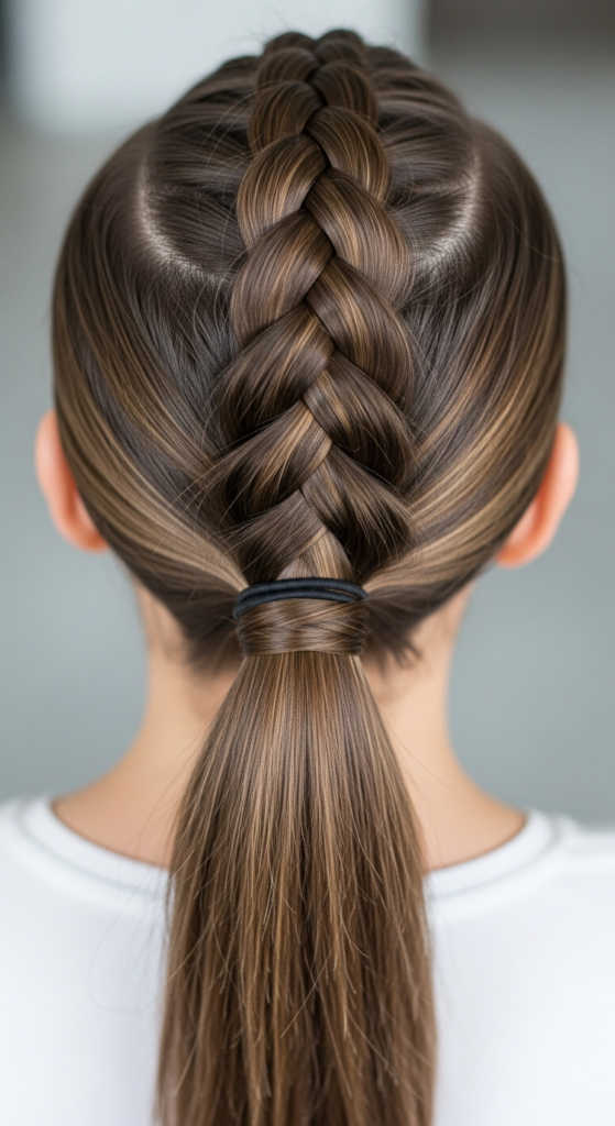 Braided Ponytail for Structured Learning - braid styles for beginners