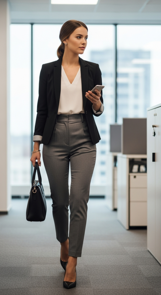 Neutral Monochrome Office Ensemble