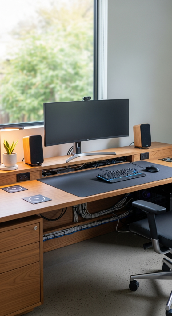 Tech-Integrated Office Setup