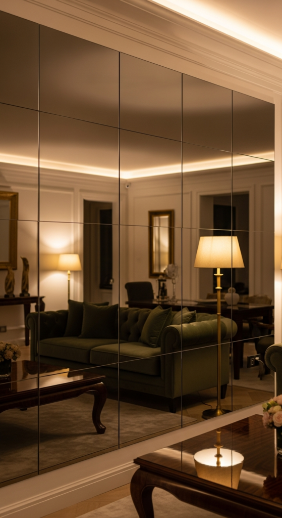 Mirrored Panel Walls