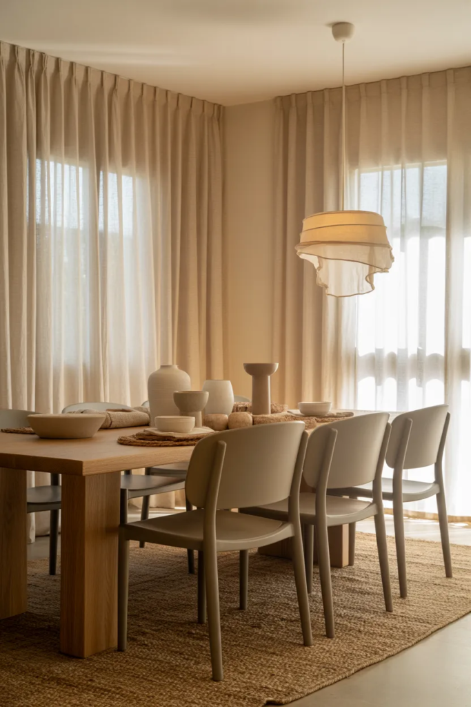 Neutral Color Palette with Depth - Dining Room Ideas