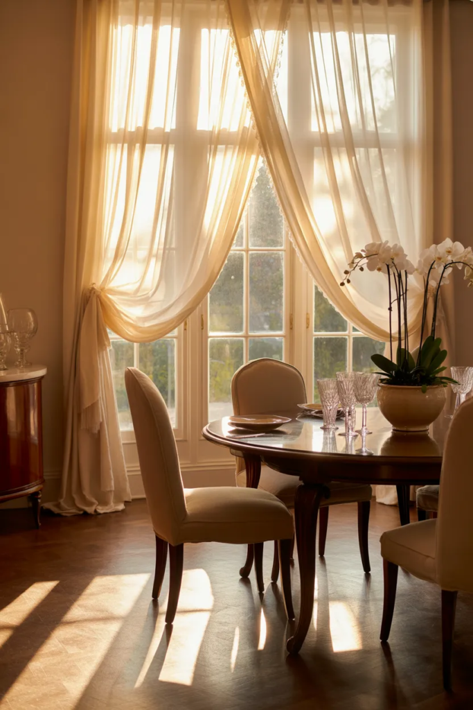 Window Treatments that Frame the Space