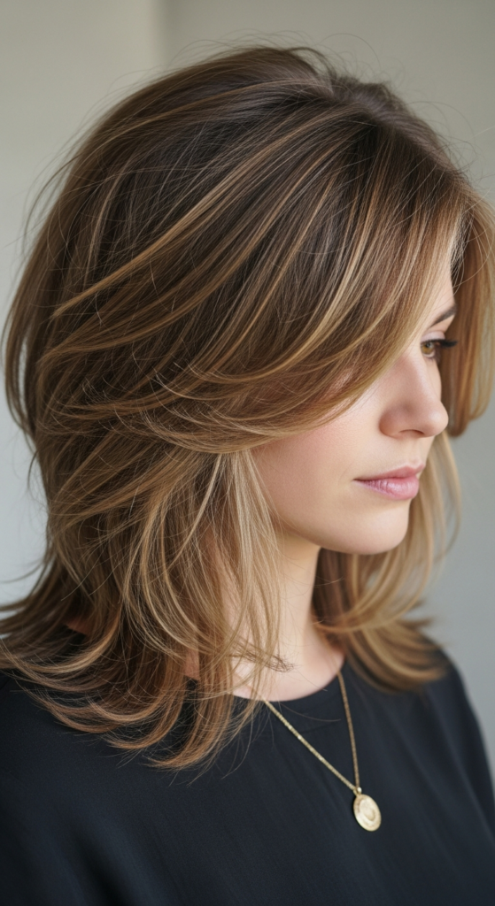Layered Cut with Root Lift Styling - Hairstyles for Fine Thin Hair