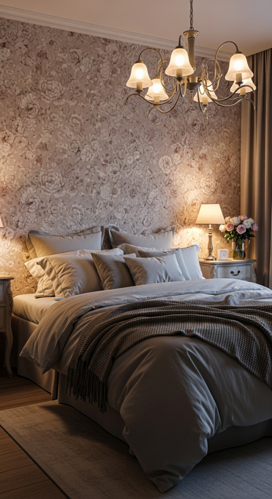 Soft Floral Wallpaper in Blush Tones - Romantic Wallpaper Ideas