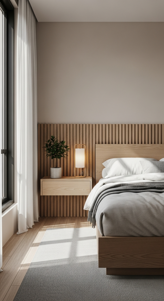 Light Wood Elements for Warmth