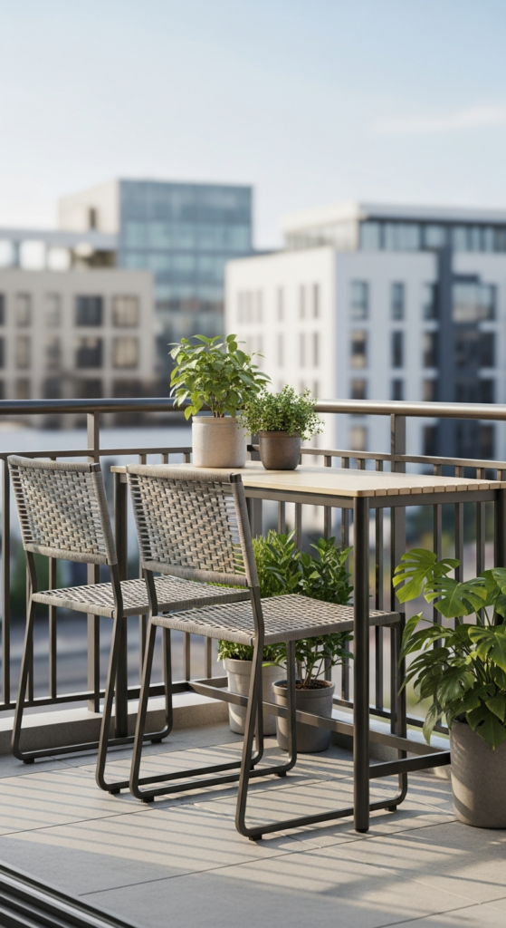 Choose Slim and Space-Saving Furniture - Small Balcony Ideas