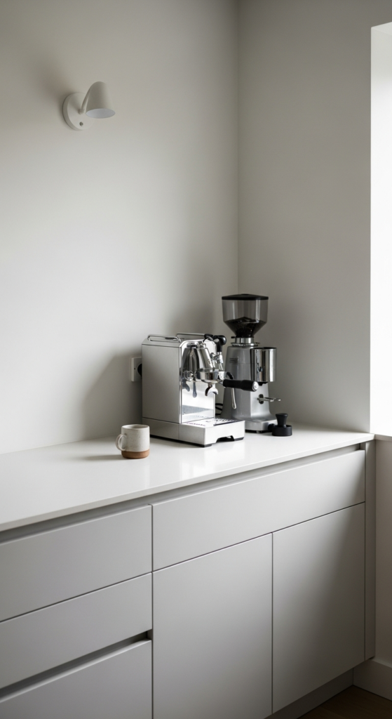 Minimalist Coffee Bar with Clean Lines - Coffee Bar Ideas