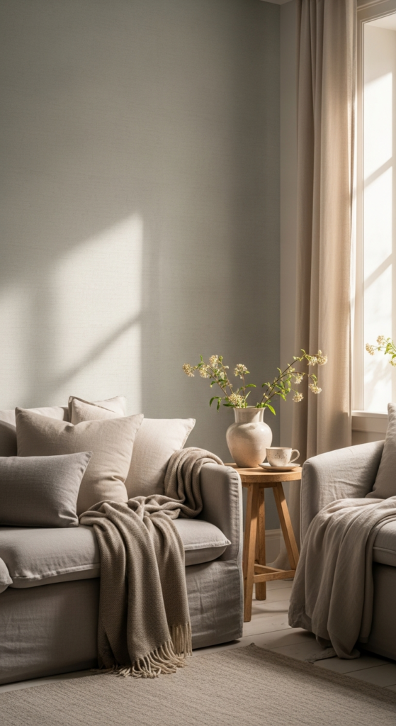 Pale Neutral Textured Wallpaper