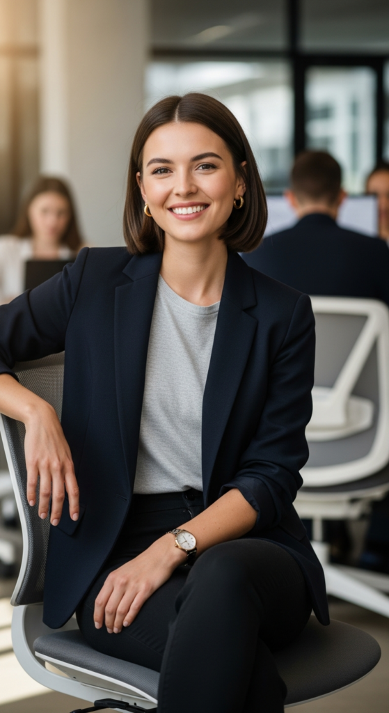 Blazer + Basic Tee + Slim-Fit Pants