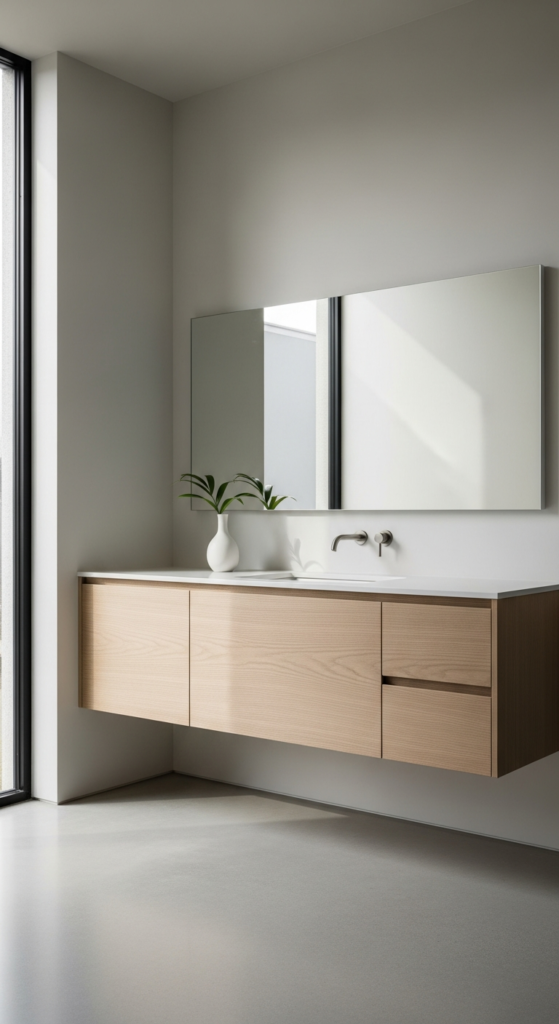 Minimalist Vanity with Clean Lines - Vanity Ideas