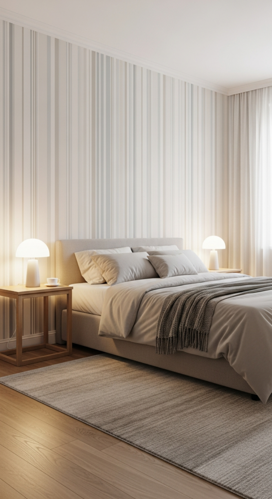 Romantic Striped Wallpaper