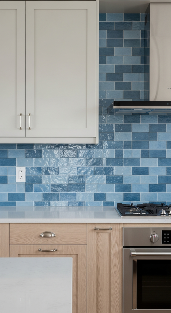 Blue Backsplash for Subtle Color
