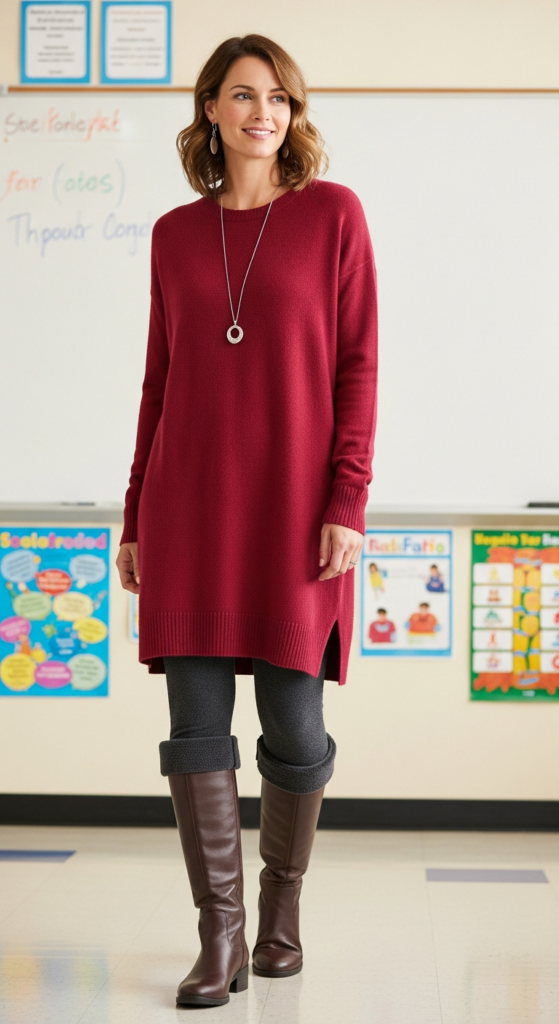 Wrap Dress with Long Cardigan