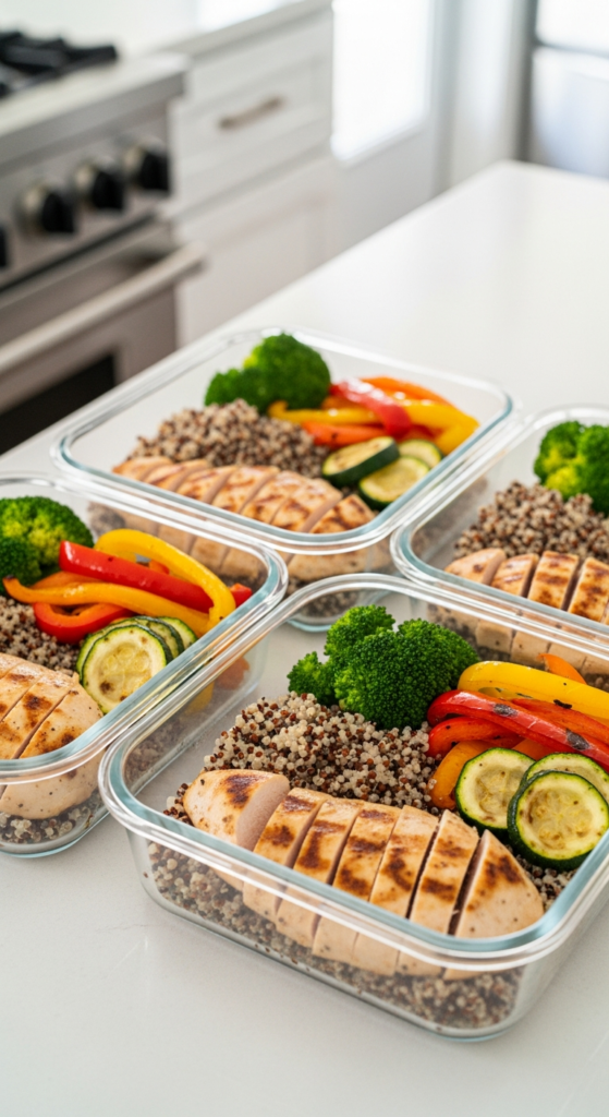 Grilled Chicken with Quinoa and Roasted Vegetables