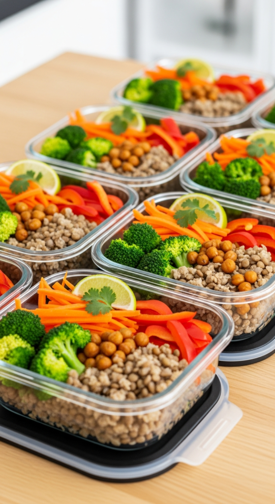 Lentil and Chickpea Protein Bowls