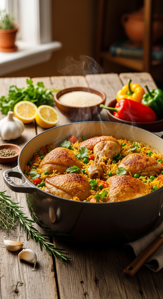 One-Pot Rice and Chicken Dinner