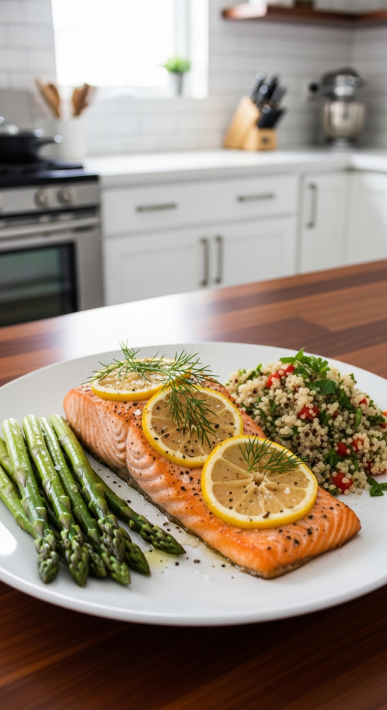 Baked Salmon with Lemon and Herbs