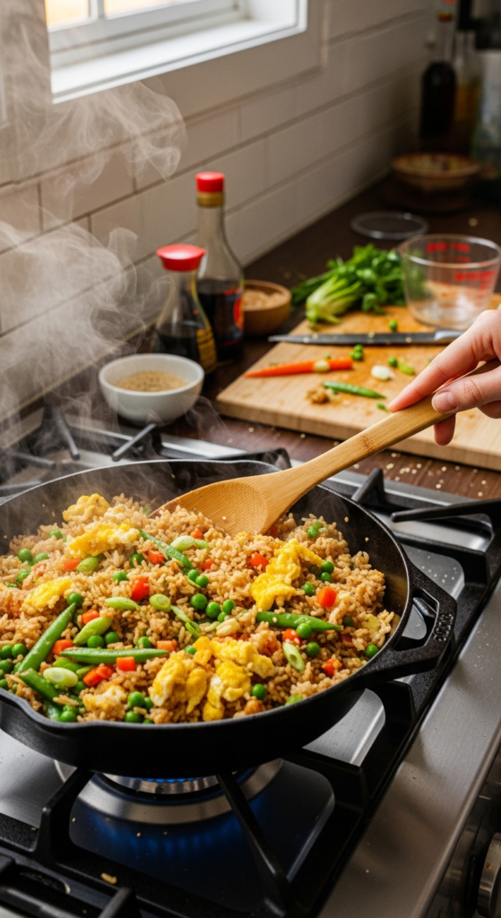 Quick Fried Rice with Leftovers