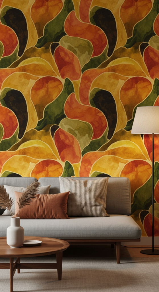 Warm Abstract Pattern Wallpaper