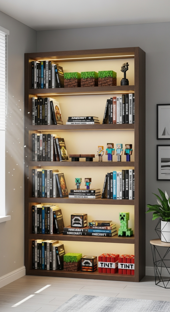 Minecraft Bookshelf Displays