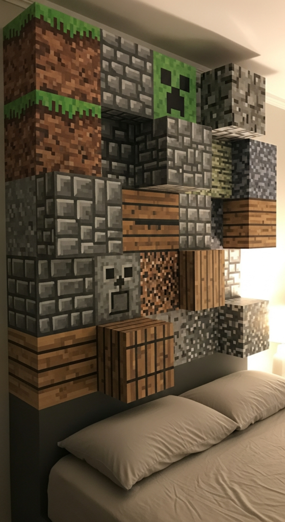 DIY Minecraft Wall Panels