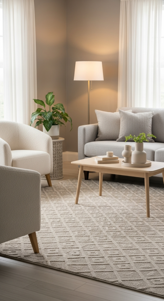 Beige Rugs with Subtle Patterns