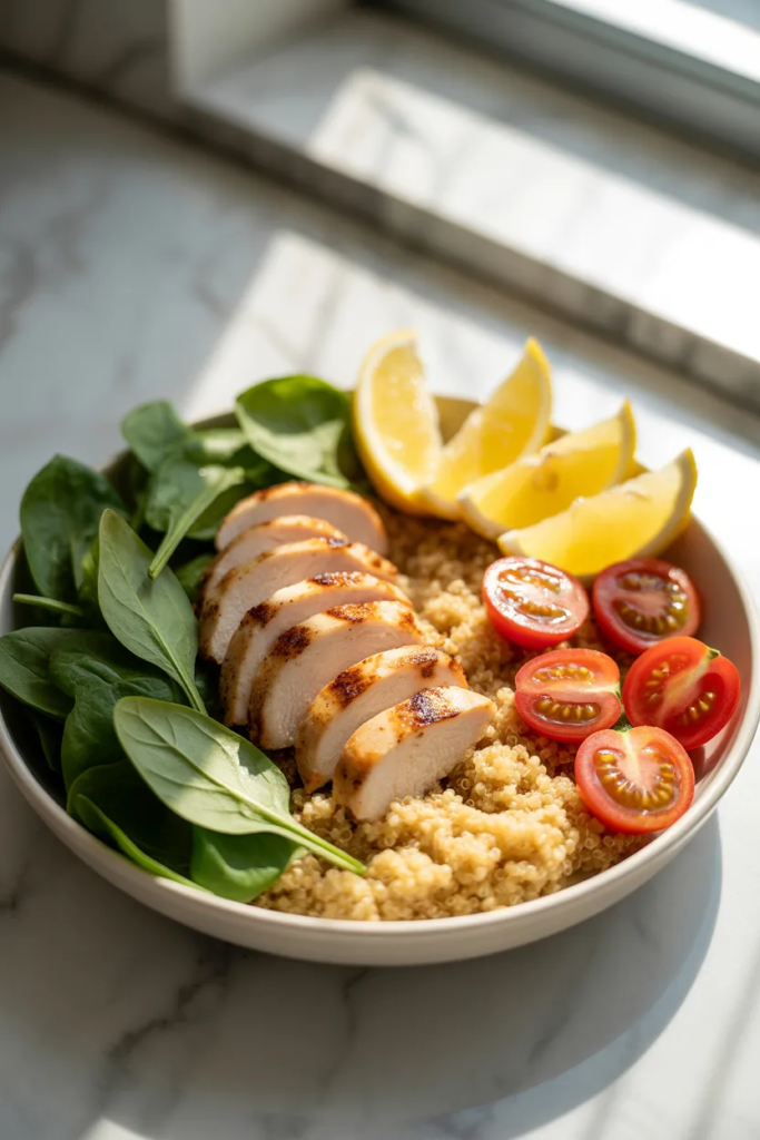Grilled Chicken Quinoa Power Bowl - Healthy Salad Bowl Ideas