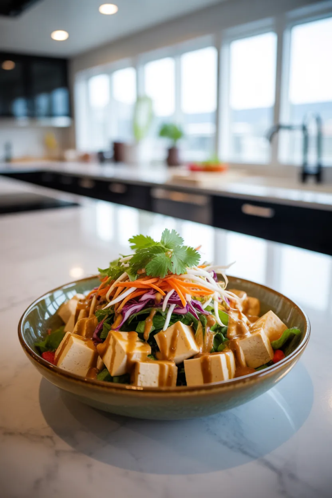 Thai Peanut Tofu Crunch Bowl