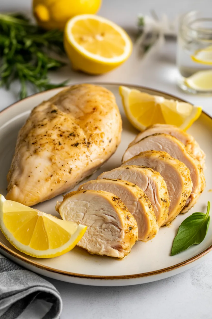 Crispy Air Fryer Lemon Herb Chicken Breasts