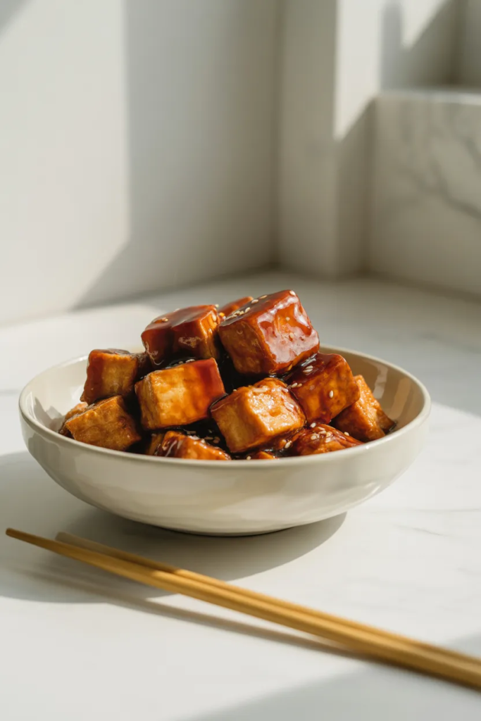 Air Fryer Teriyaki Tofu Cubes