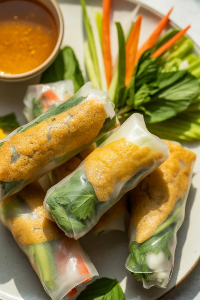 Air Fryer Crispy Rice Paper Spring Rolls