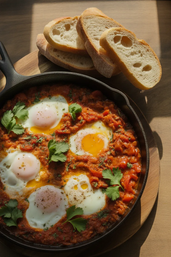Shakshuka with Eggs and Tomatoes